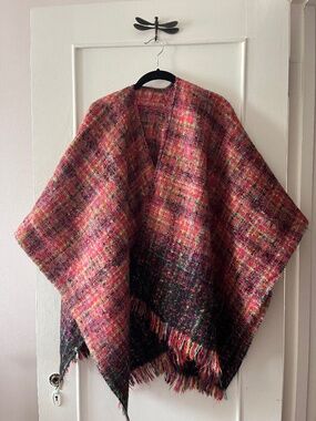 French-made Multicolored Merino Woven Wrap